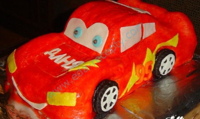 Торт Тачка Маквин из мастики