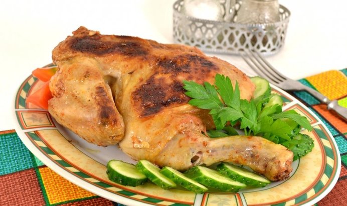 Цыпленок в томатно-соевом соусе в мультиварке