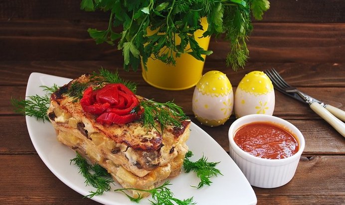 Мясной торт