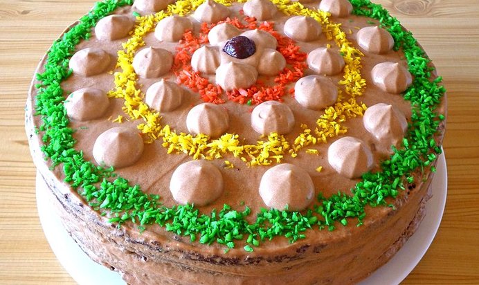 Шоколадный торт на сгущенке