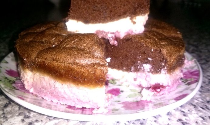 Шоколадный творожный торт без сахара