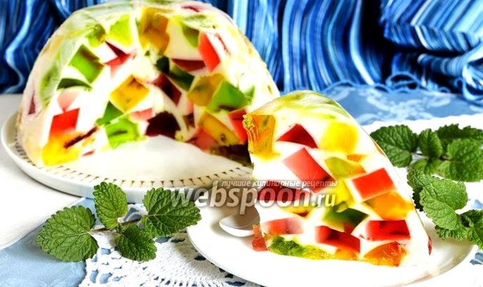 Торт Битое стекло со сметаной