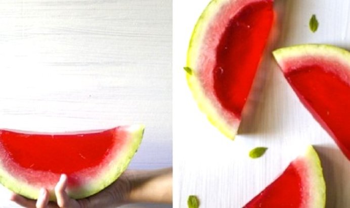 Алкогольное желе в арбузе