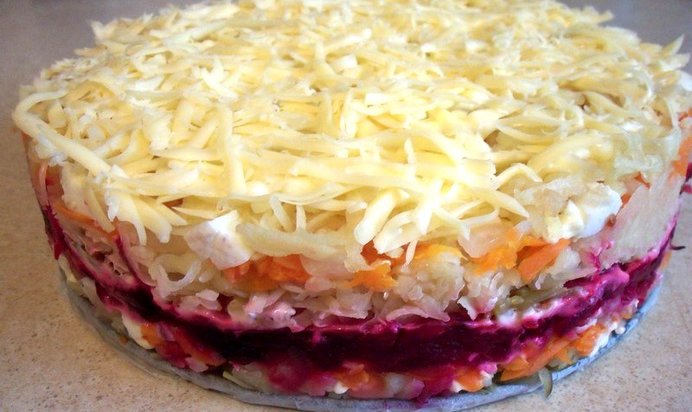 Закусочный овощной торт