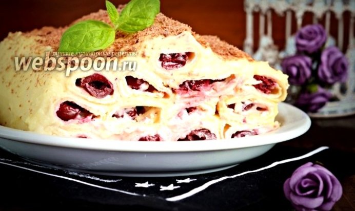 Блинный торт с заварным кремом