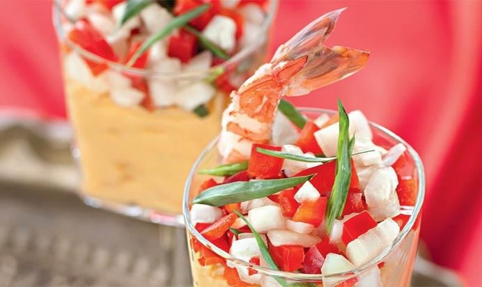 Коктейль из креветок с сельдереем