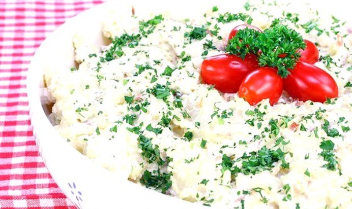 Картофельный салат с индийскими специями