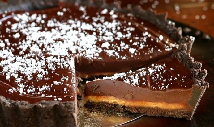 Торт с соленой карамелью