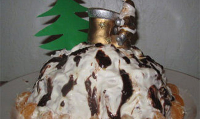 Сметанный торт Новогодний