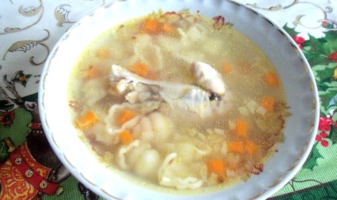 Куриный суп с макаронами