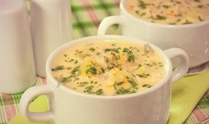 Куриный сырный суп