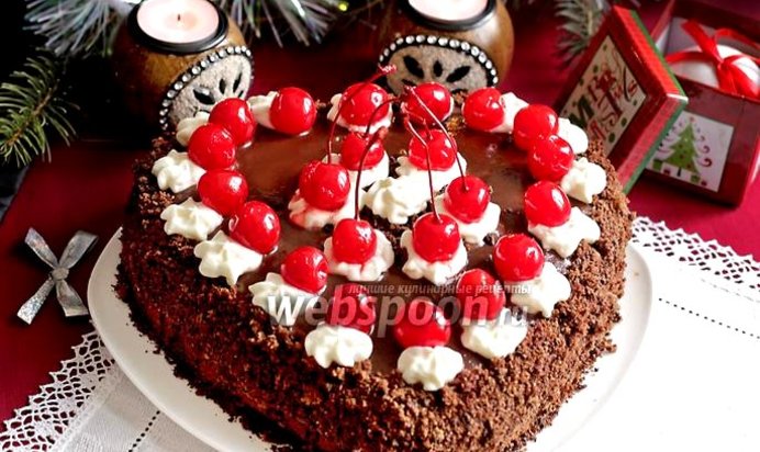 Торт «Пьяная вишня в сливках»