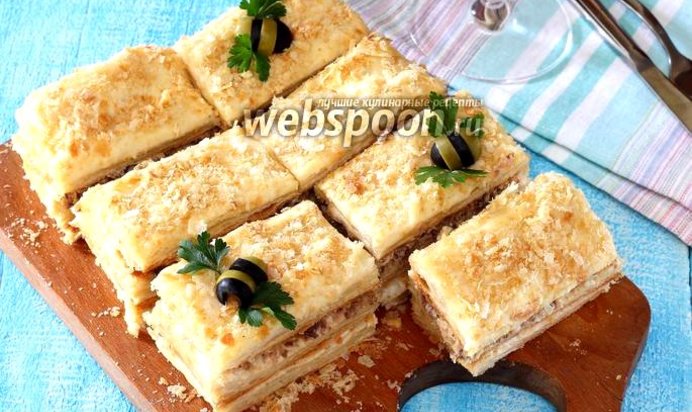 Закусочный торт наполеон