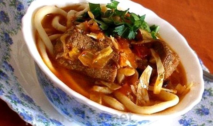 Лагман из индейки