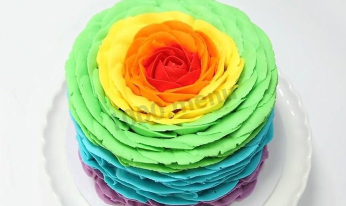 Торт Радужная Роза