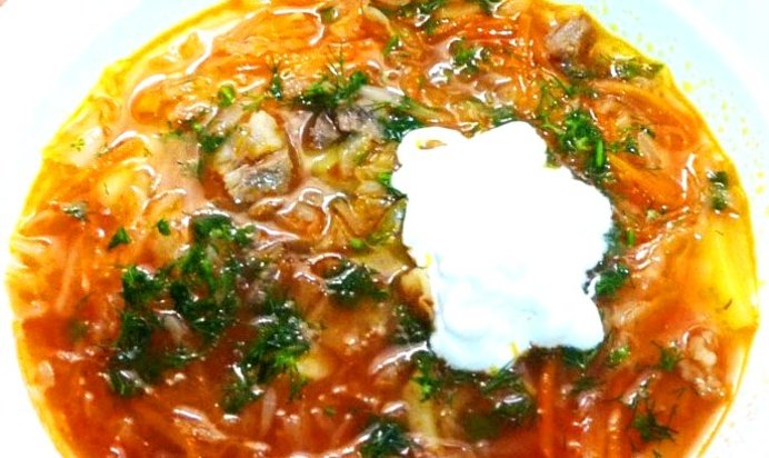 Борщ из баранины