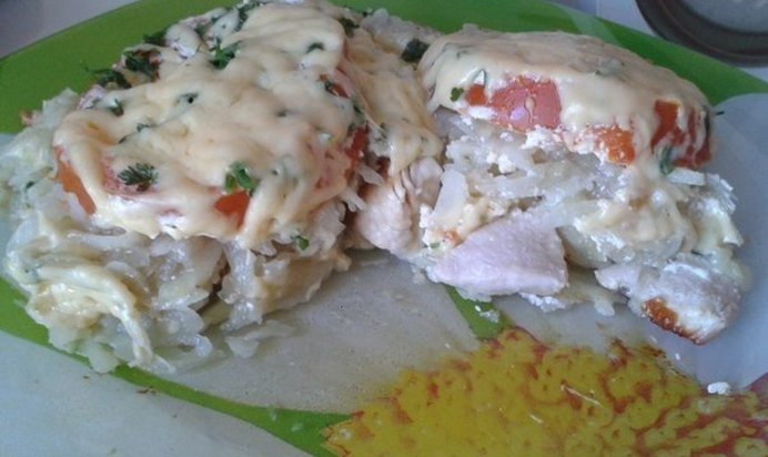 Мясо под шубой в мультиварке