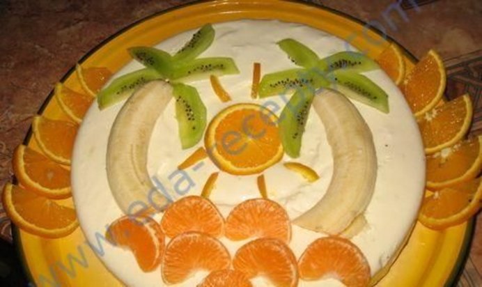 Сладкий торт Банановый рай