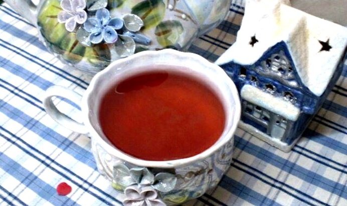 Мате с соком калины и корнем имбиря