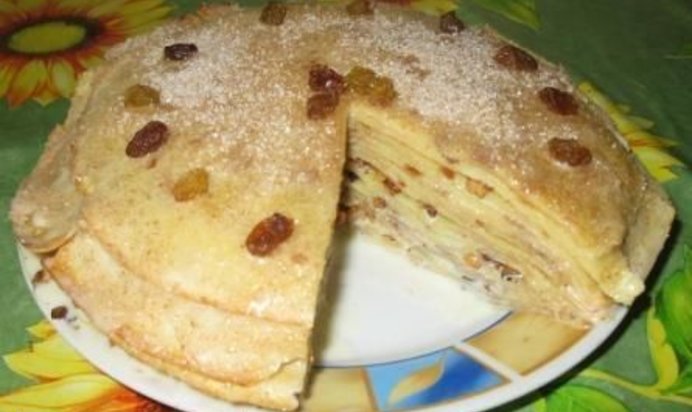 Торт блинный со сгущенкой