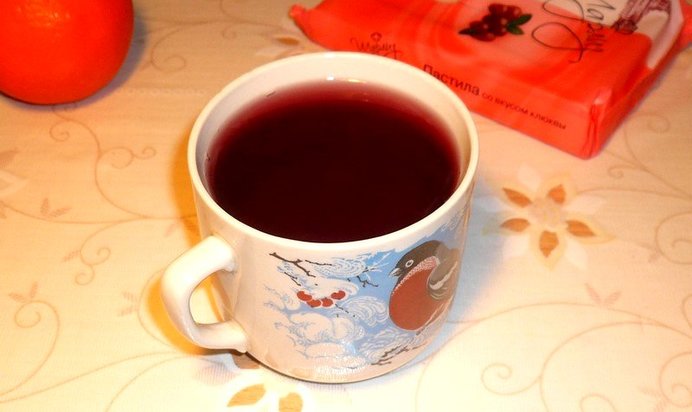 Компот из вишни и клементинов