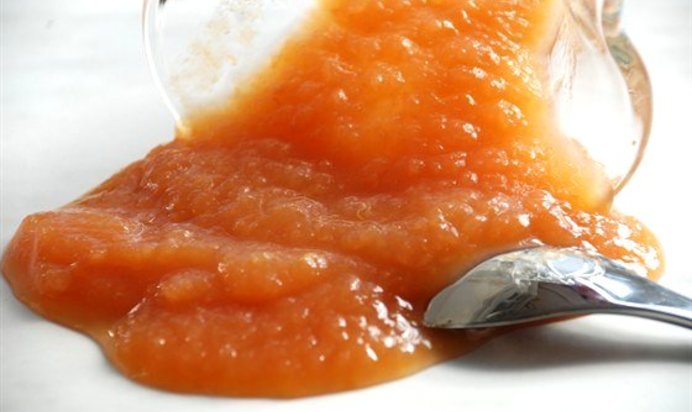 Пюре яблочное с сиропом из топинамбура