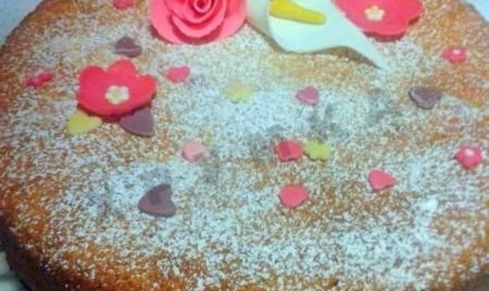 Миндально-яблочный торт