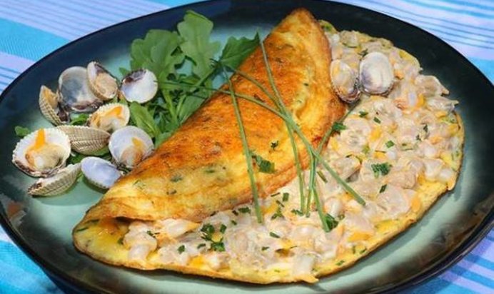 Омлет с ракушками вонголе