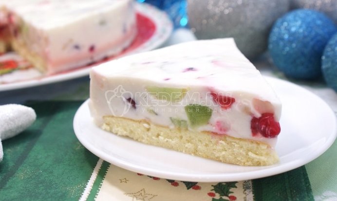 Торт «Самоцветы в снегу»