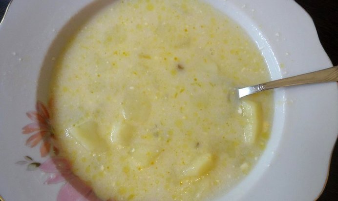 Сырный суп с грибами