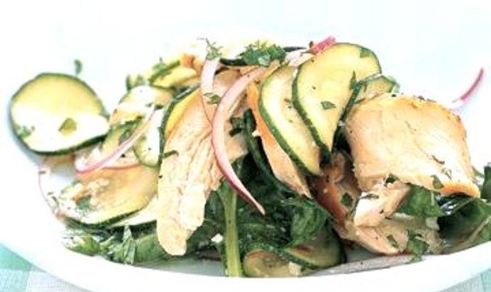 Салат с курицей и цуккини