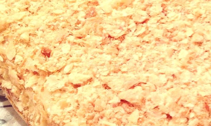 Торт «Наполеон» из покупного теста с заварным кремом