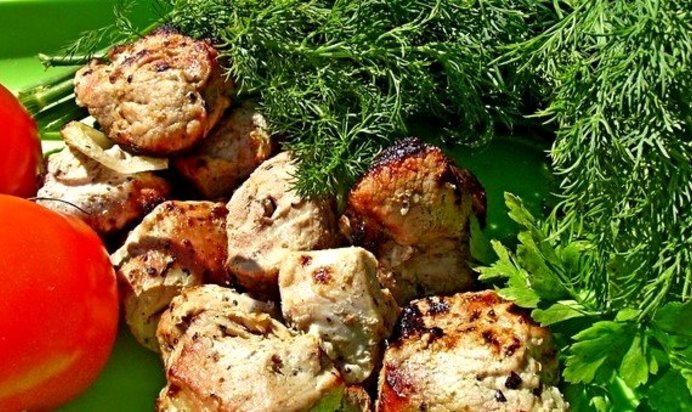 Шашлык из свинины с луком