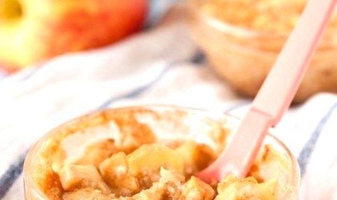 Овсянка с яблоками и корицей в духовке