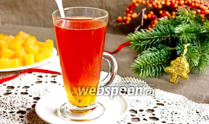 Чай из клюквы с апельсином и гвоздикой