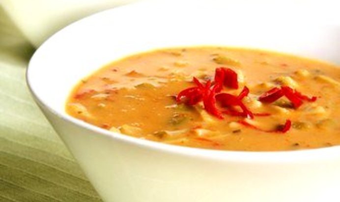 Рисовый суп с имбирем и орехами