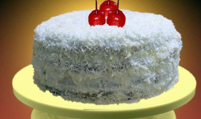 Торт Вишня в снегу