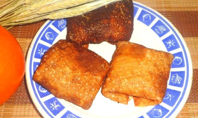 Блины с морковью и колбасой