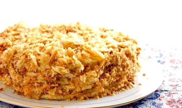 Торт из готового слоеного теста