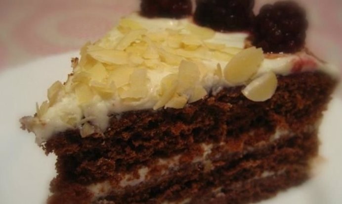 Торт  Шоколадная ягодка с маскарпоне