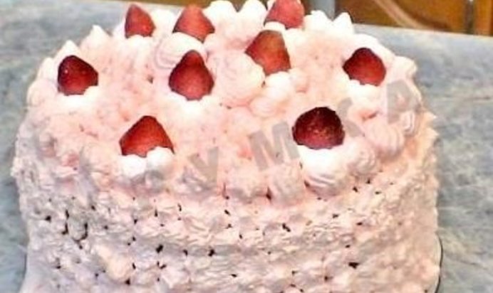 Бисквитный торт мокрое безе