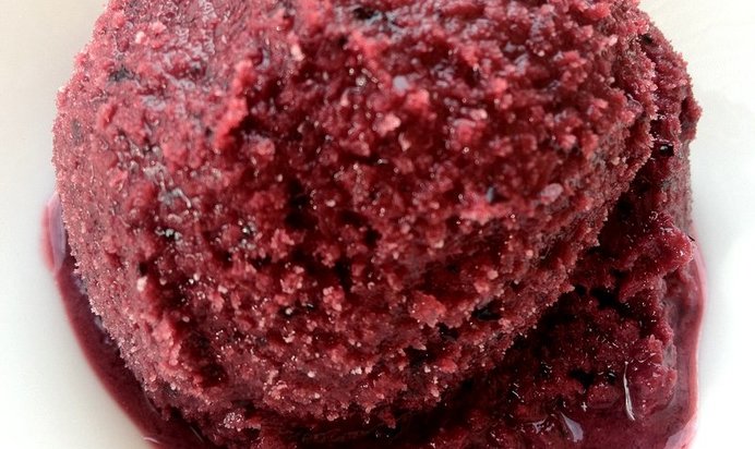 Кефирно-черничный шербет