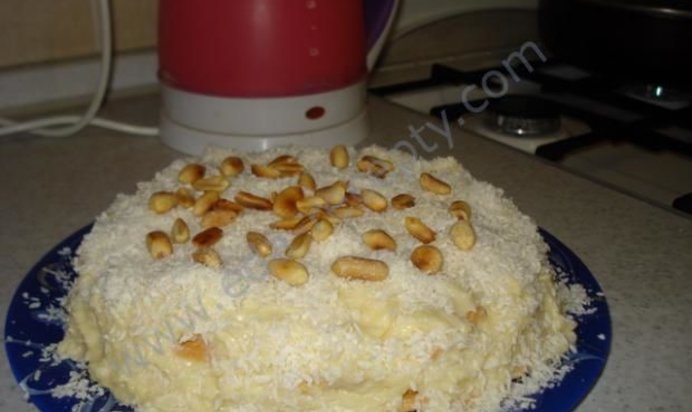 Торт Кокосовый без выпечки