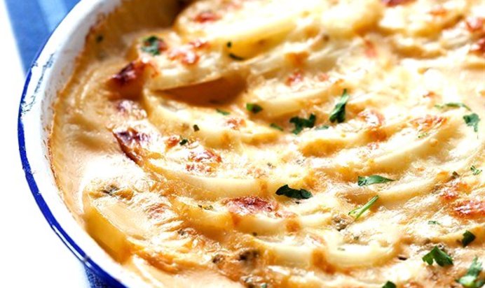 Картофель с соусом бешамель