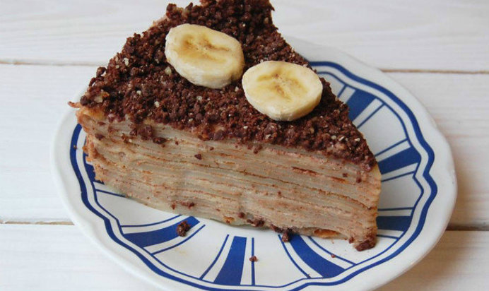 Блинный йогуртовый торт