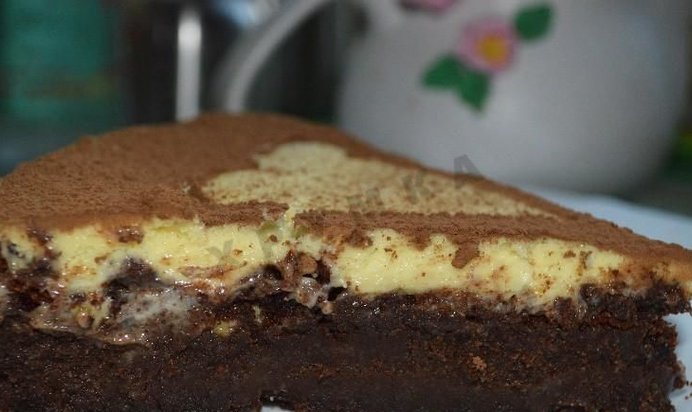 Трюфельный торт с муссом из белого шоколада