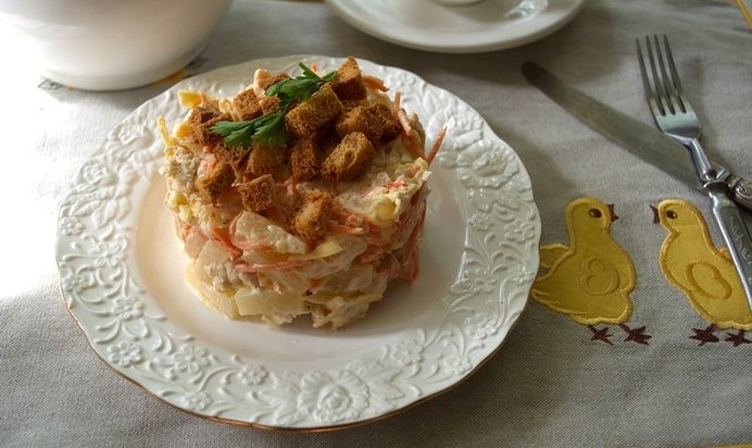 Салат Озорной цыпленок