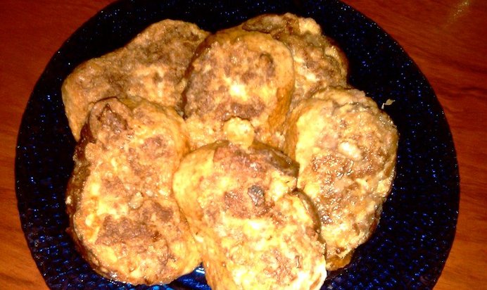Гренки с мясом