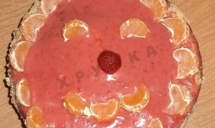 Торт с клубникой