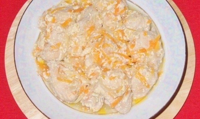 Быстрый сливочный гуляш из курицы